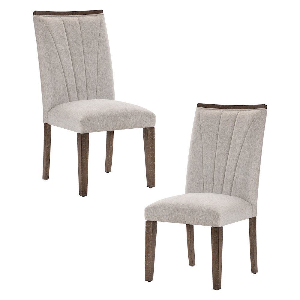 Brookings Textured Dining Room Side Chair, set of 2 in Gray. Picture 6