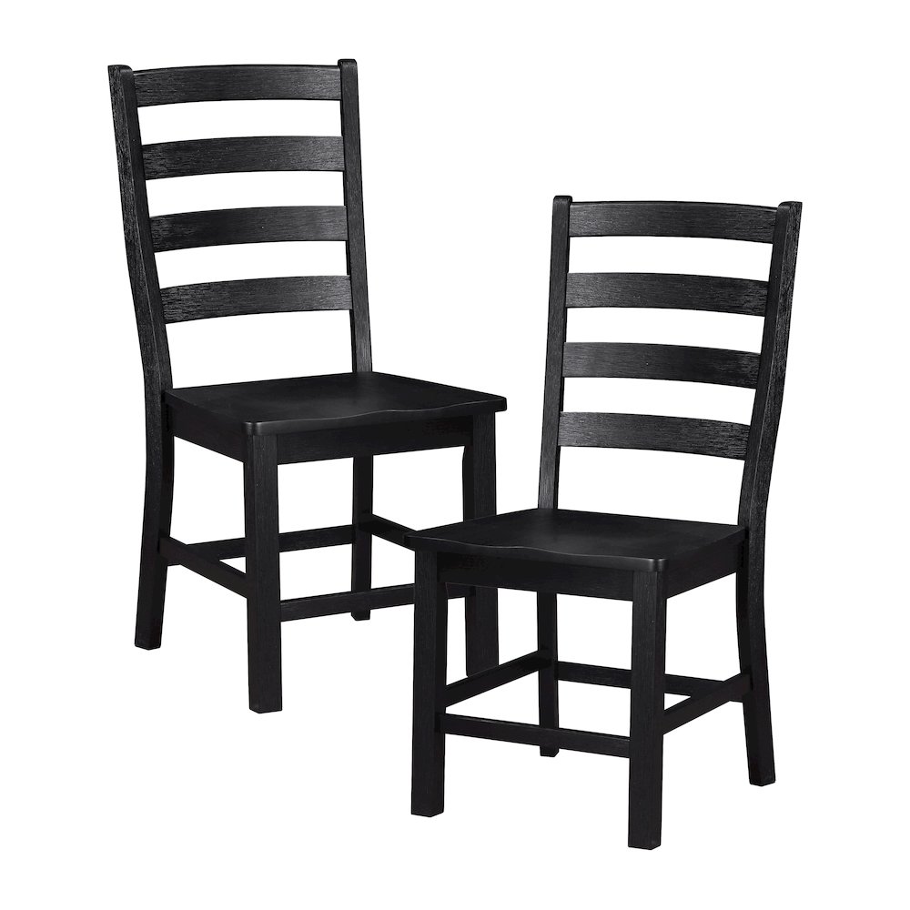 Redmond Wood Dining Room Side Chair, set of 2 in Black. Picture 1