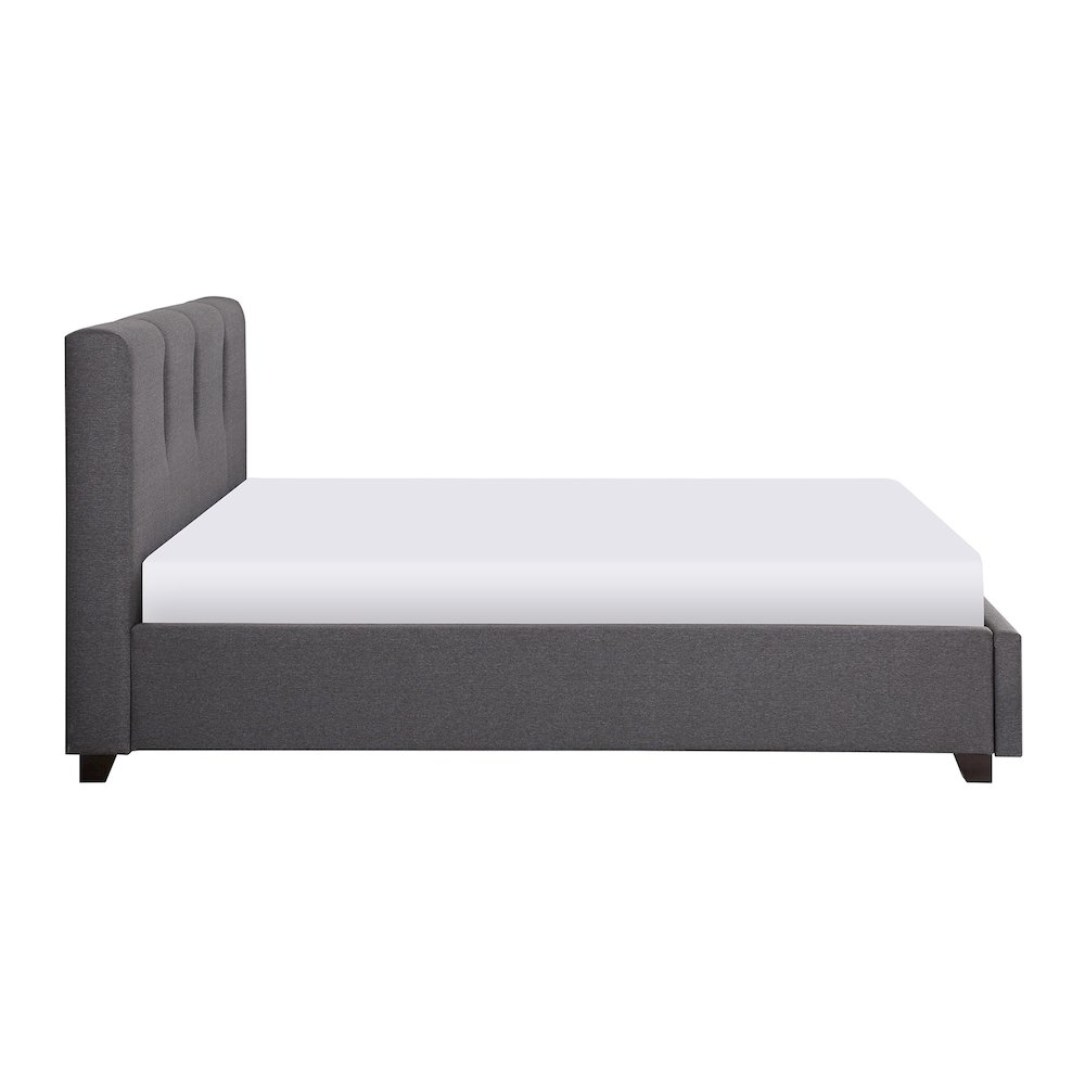 Aitana Textured Queen Platform Bed in Graphite. Picture 5
