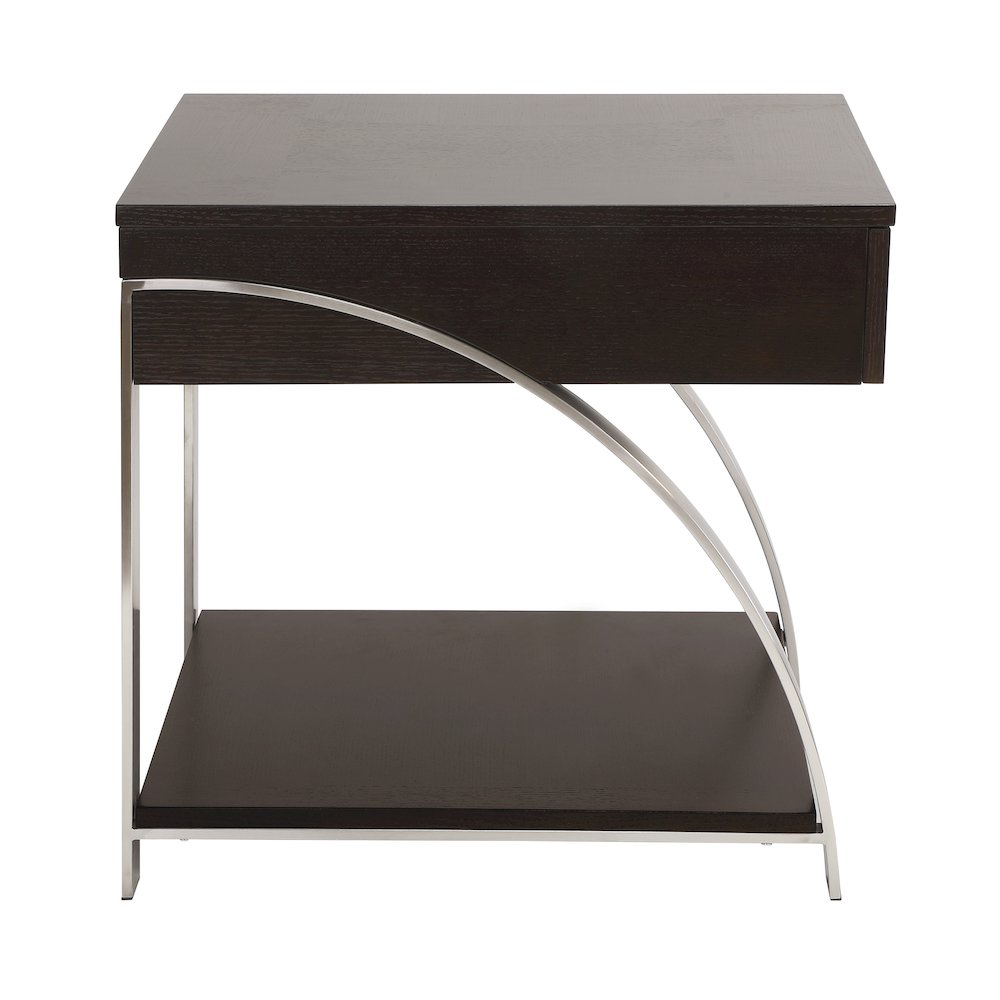 Tioga Engineered Wood End Table with Lift-Top and Storage in Espresso. Picture 7