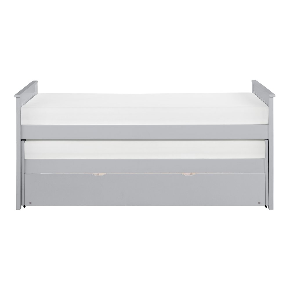 Orion Pine Twin/Twin Bed with Twin Trundle in Gray. Picture 3