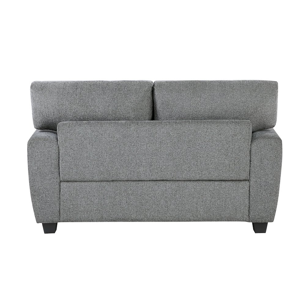 Isabel Chenille Love Seat in Dark Gray. Picture 4