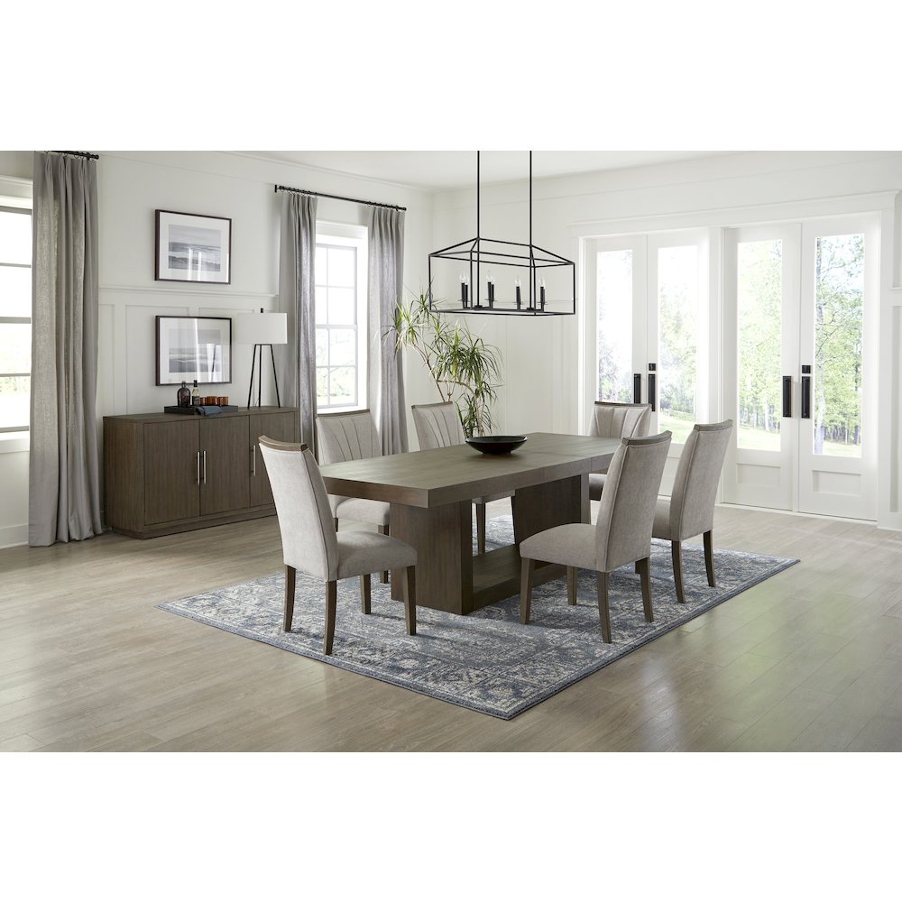 Brookings Textured Dining Room Side Chair, set of 2 in Gray. Picture 2
