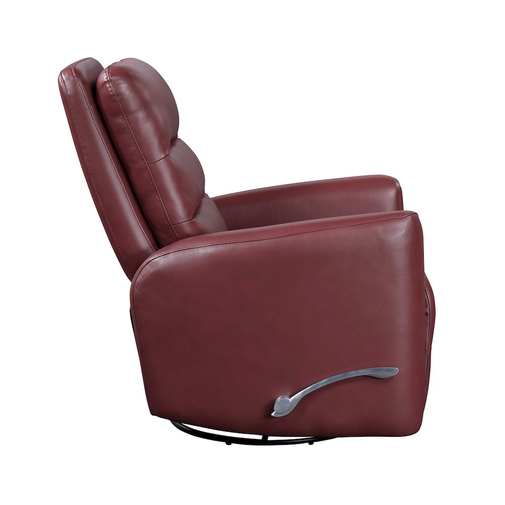 Dimitri Faux Leather Swivel Glider Reclining Chair in Red. Picture 7