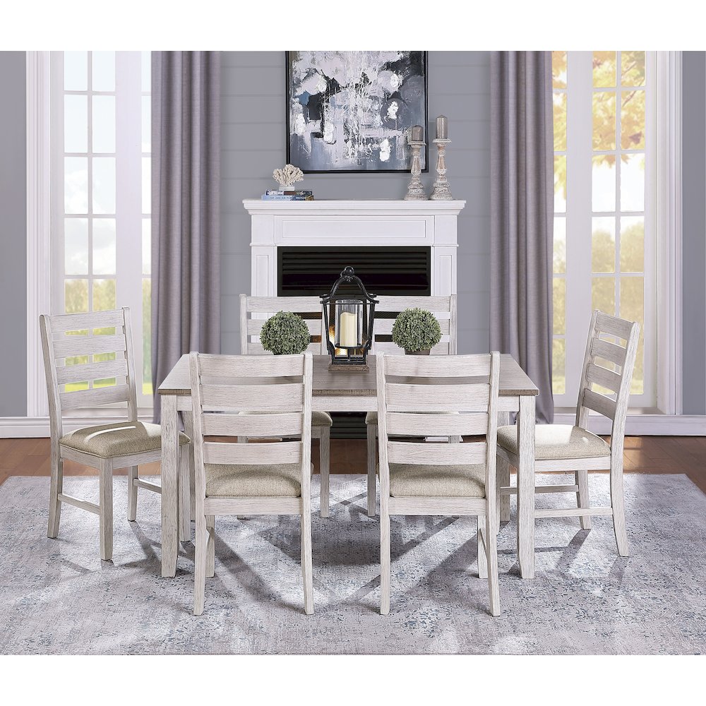 Ithaca Wood Dining Room Side Chair, set of 2 in Brown. Picture 2