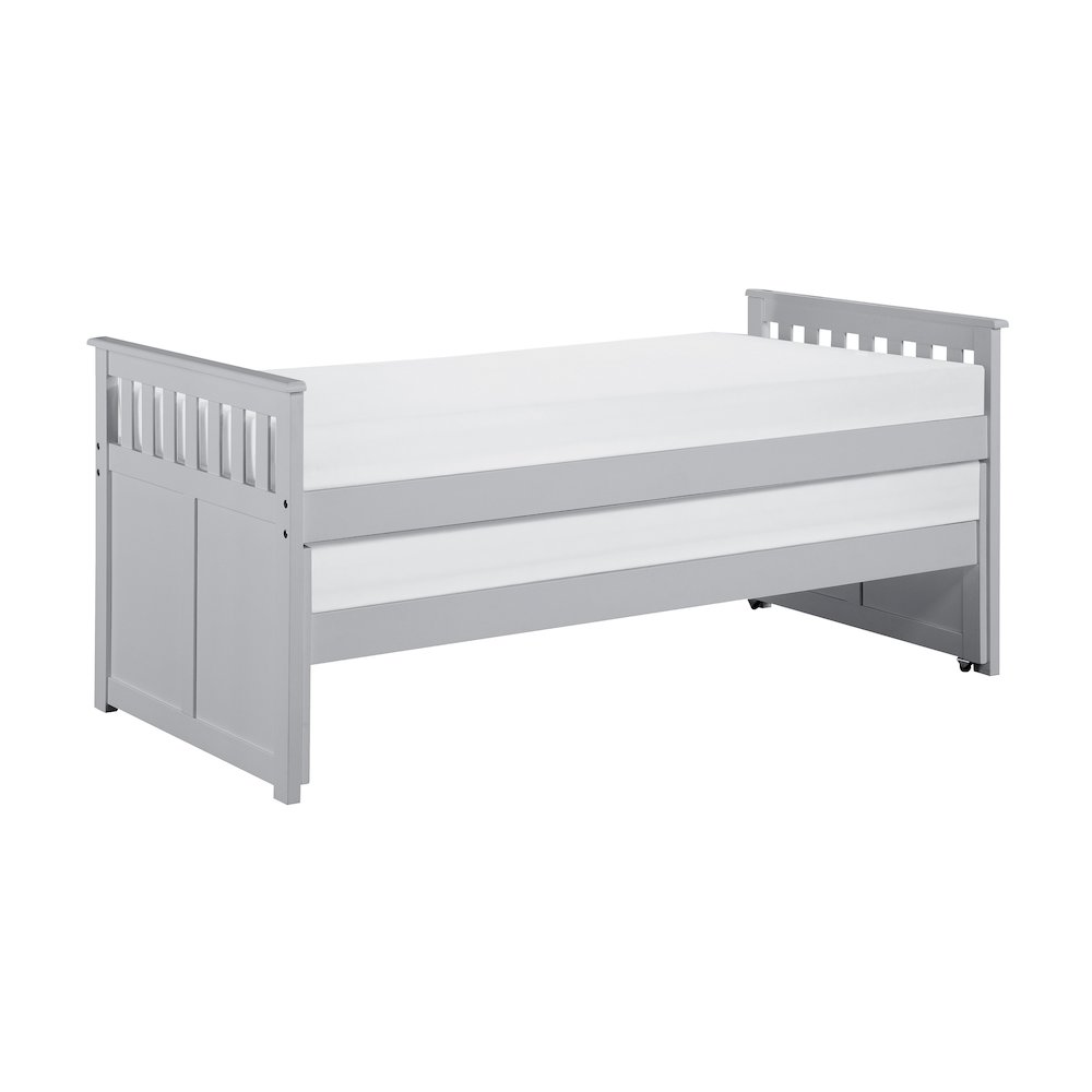 Orion Pine Twin/Twin Bed in Gray. Picture 1