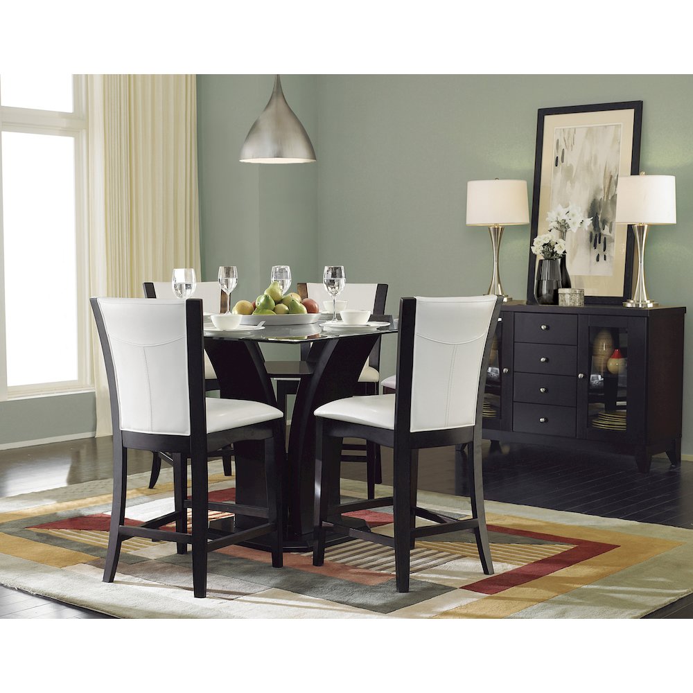 Daisy Wood Counter Height Dining Chair, set of 2 in White. Picture 2
