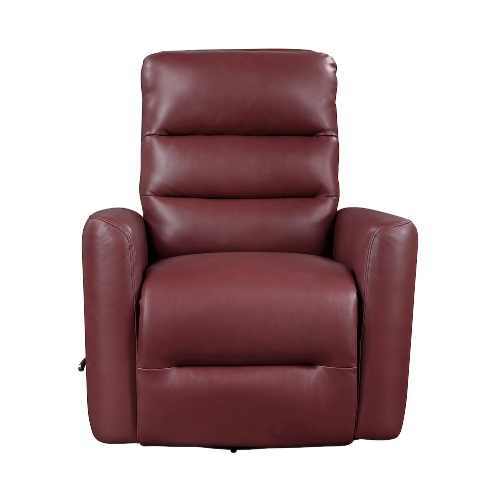 Dimitri Faux Leather Swivel Glider Reclining Chair in Red. Picture 5