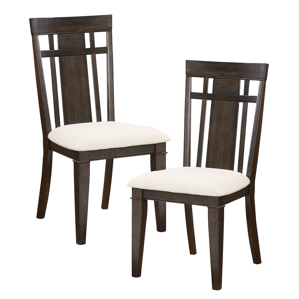 Makah Wood Dining Room Side Chair, set of 2 in Beige. Picture 5