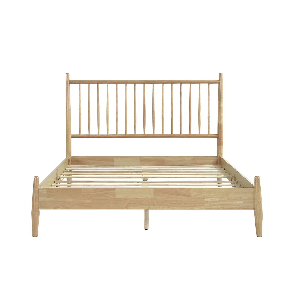 Brickell Rubberwood Queen Platform Bed in Natural. Picture 5