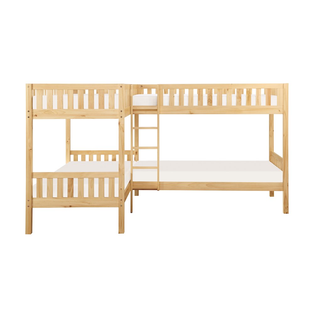 Bartly Pine Corner Bunk Bed in Natural Pine. Picture 3