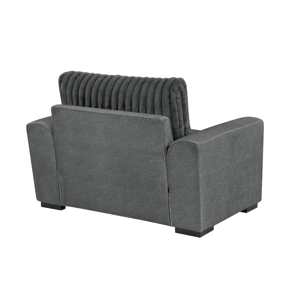 Athena Textured Chair in Dark Gray. Picture 5
