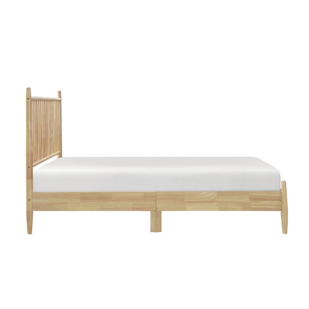Brickell Rubberwood Full Platform Bed in Natural. Picture 7