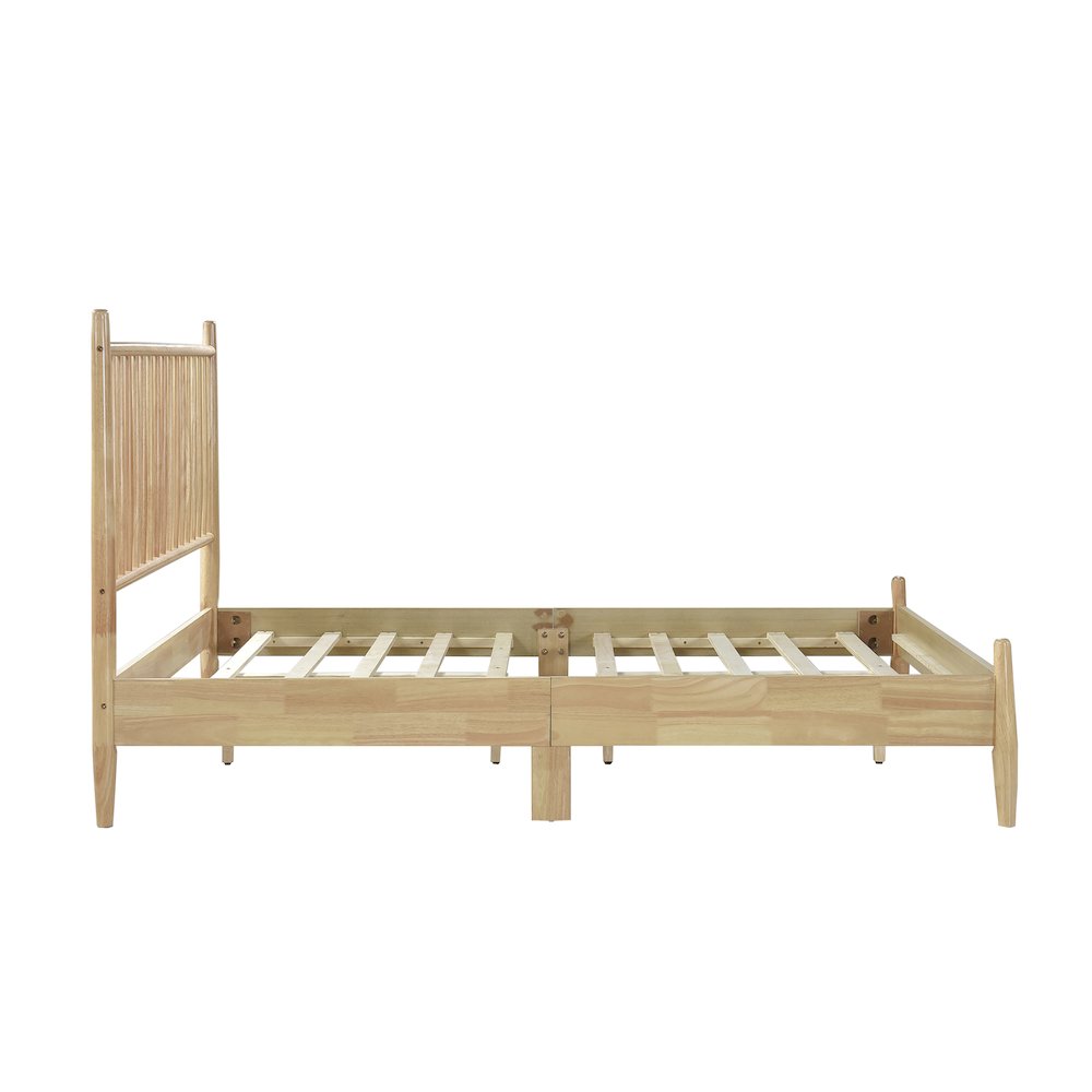 Brickell Rubberwood Queen Platform Bed in Natural. Picture 8