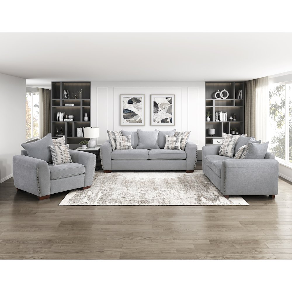 Hume Chenille Sofa in Gray. Picture 2
