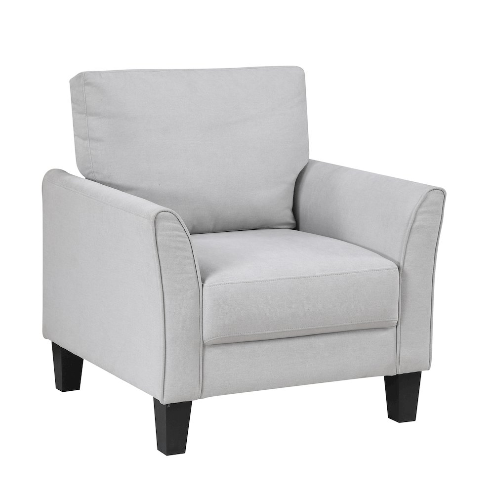 Aliana Textured 3pc Set: Sofa, Loveseat, Chair in Gray. Picture 4