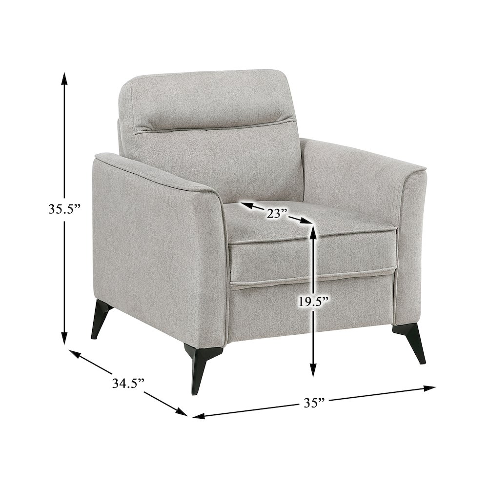 Tellot Microfiber Chair in Tan. Picture 7