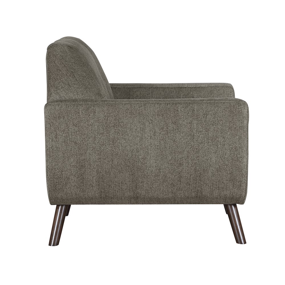 Janne Chenille Chair in Brown. Picture 6
