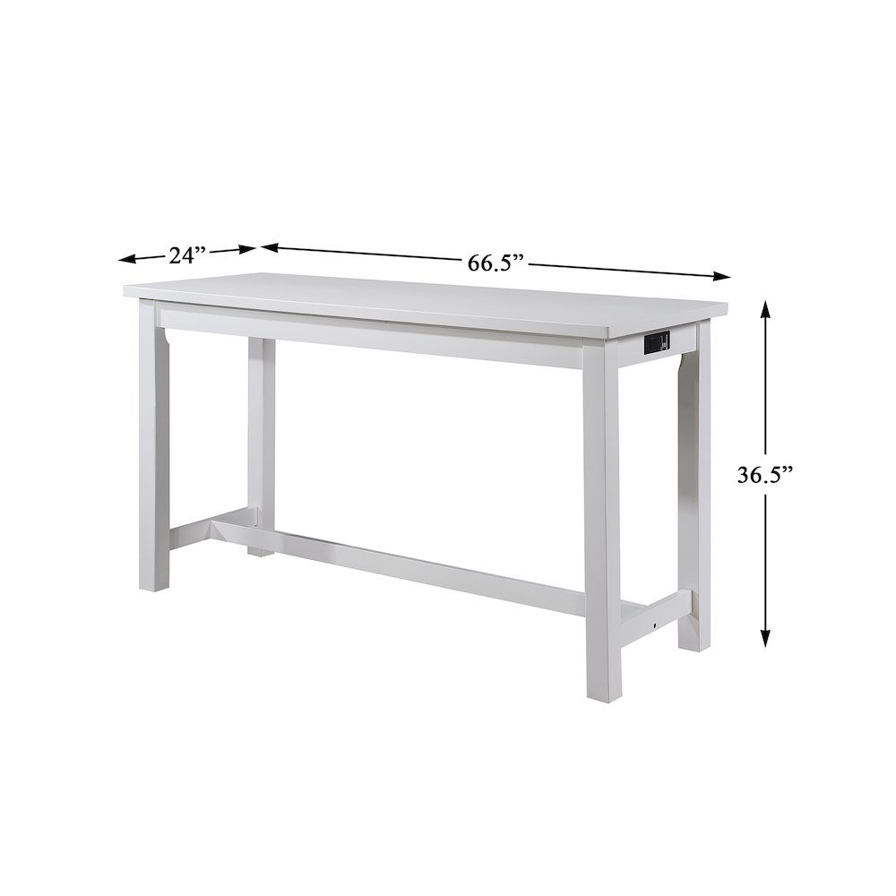 Connected Velvet Counter Height Set (Set of 4) in White Finish. Picture 3