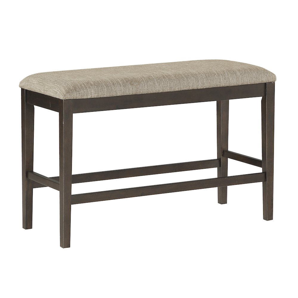Balin Textured Counter Height Bench in Brown. Picture 1