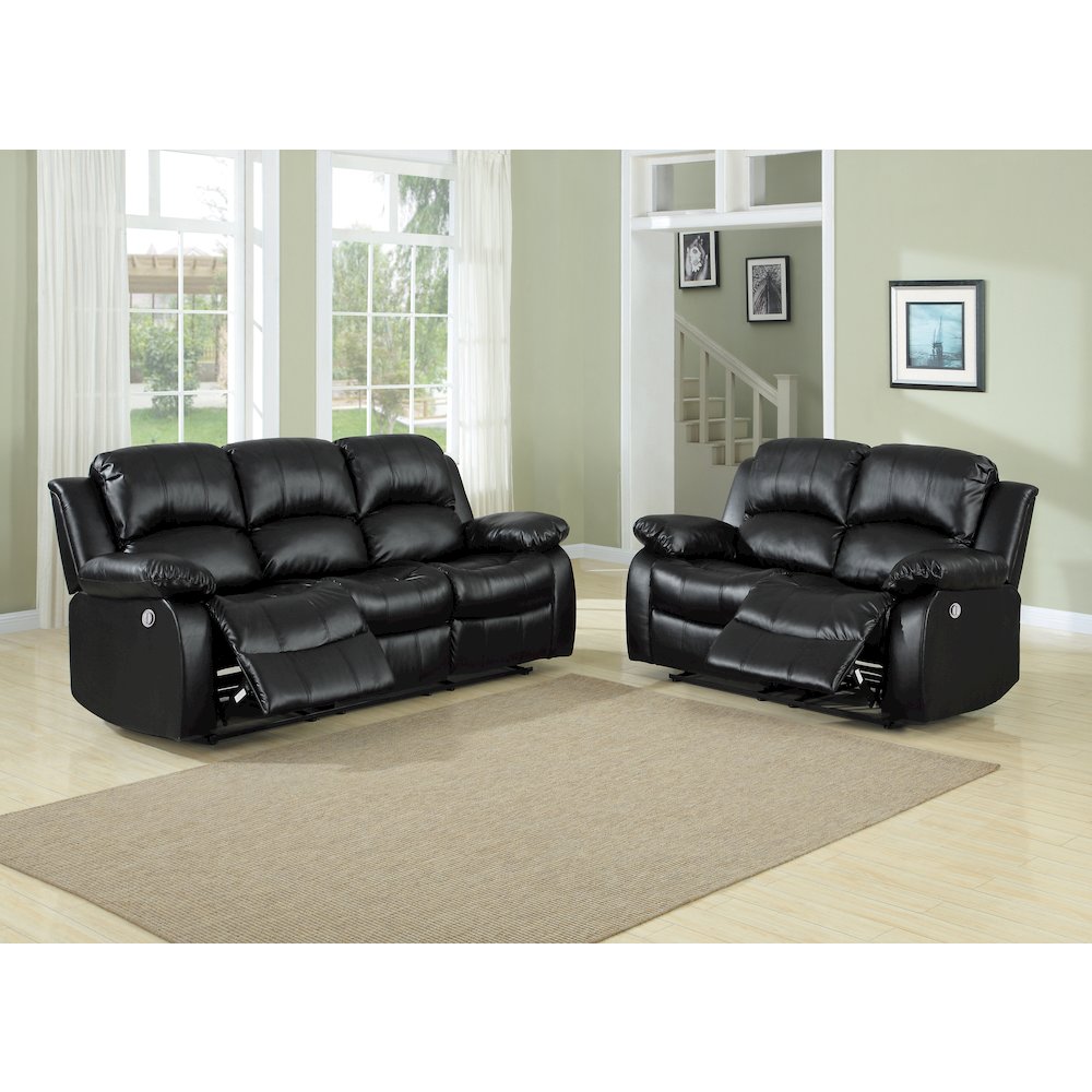 Cranley Microfiber Double Reclining Loveseat in Brown. Picture 3
