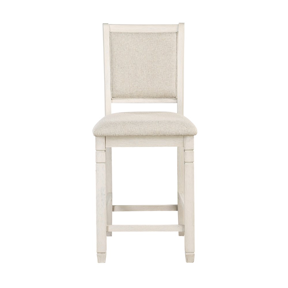 Asher Textured Counter Height Chair, set of 2 in Beige. Picture 3