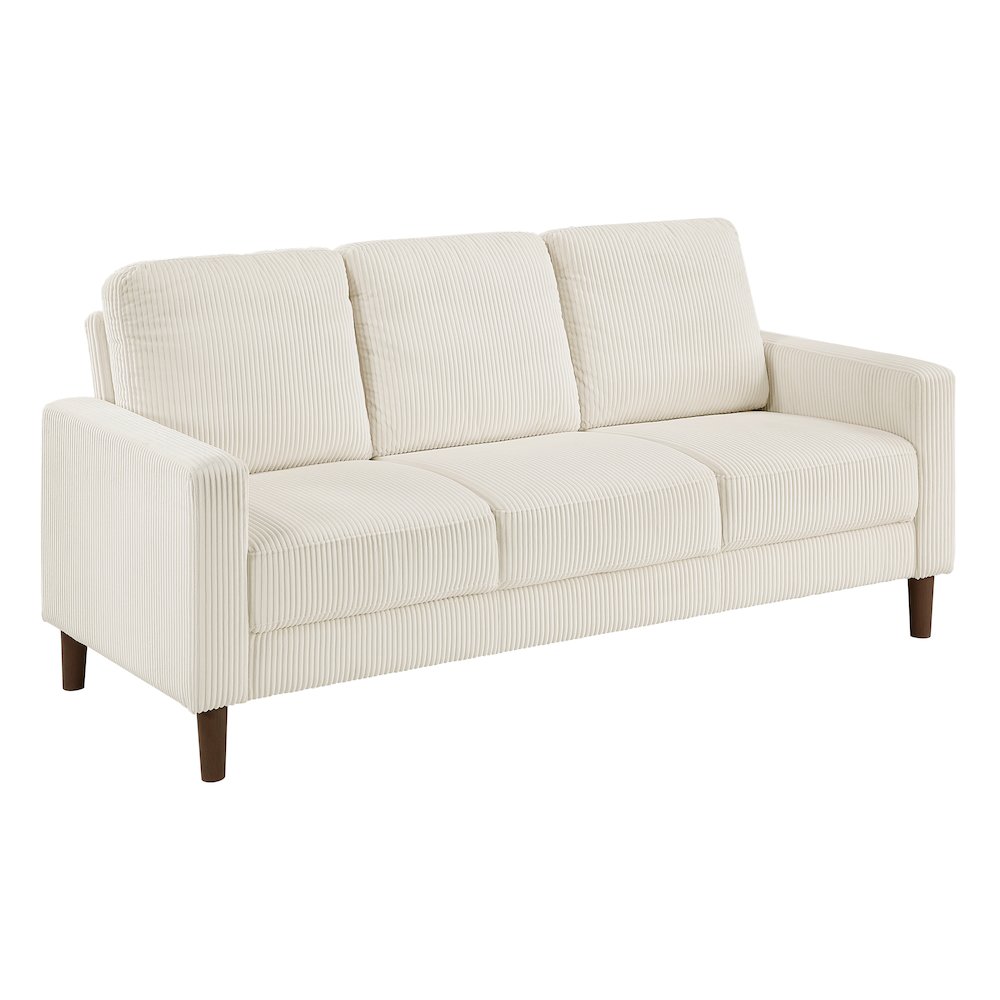 Crandall Corduroy Sofa in Beige. Picture 1
