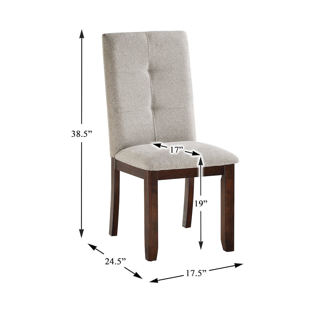 Binghampton Wood Dining Room Side Chair, set of 2 in Moonstone. Picture 4