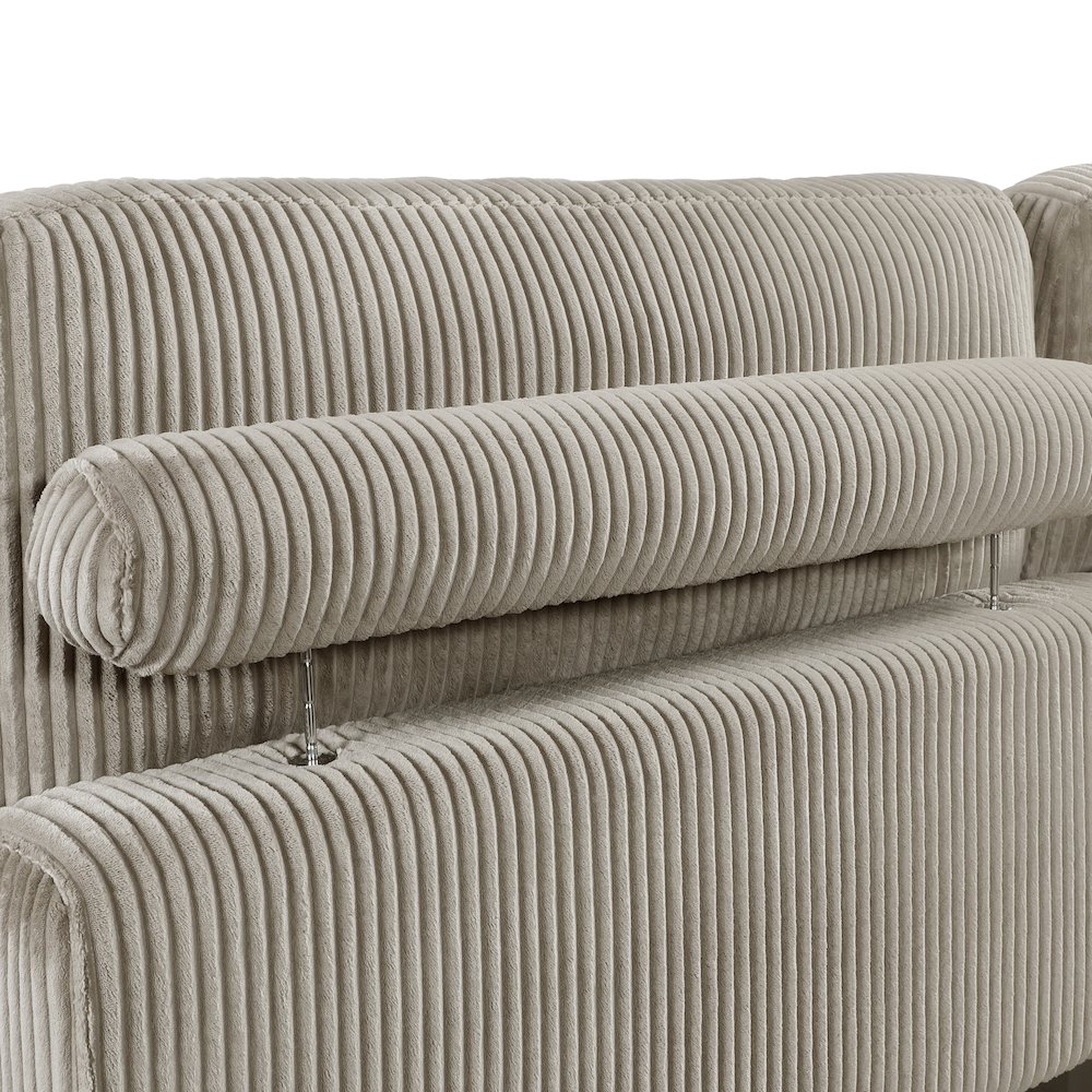 Traverse Corduroy 5-Piece Modular Sectional in Taupe. Picture 5