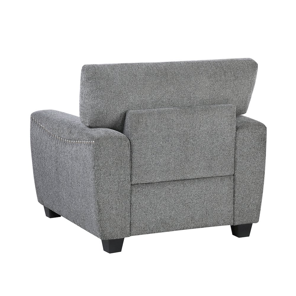 Isabel Chenille Chair in Dark Gray. Picture 4