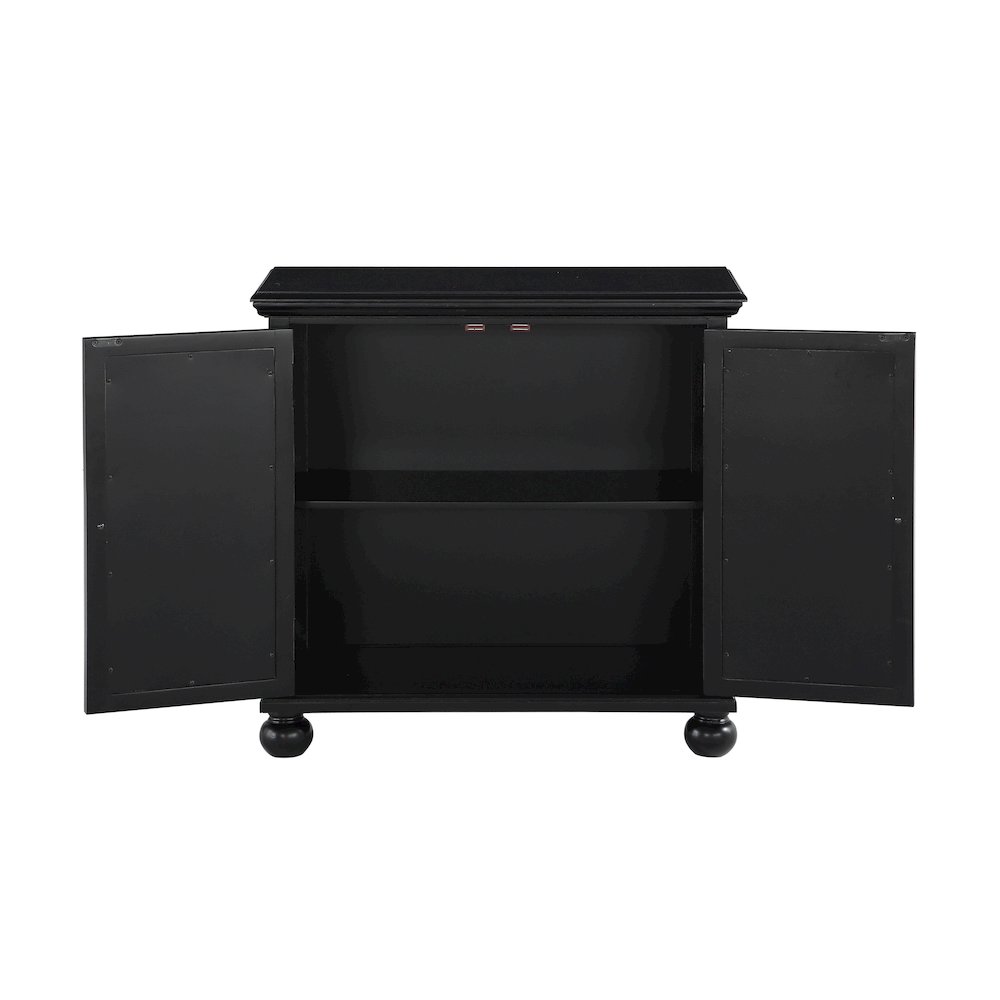 Poppy Asian Hardwood Accent Chest in Antique Black. Picture 3