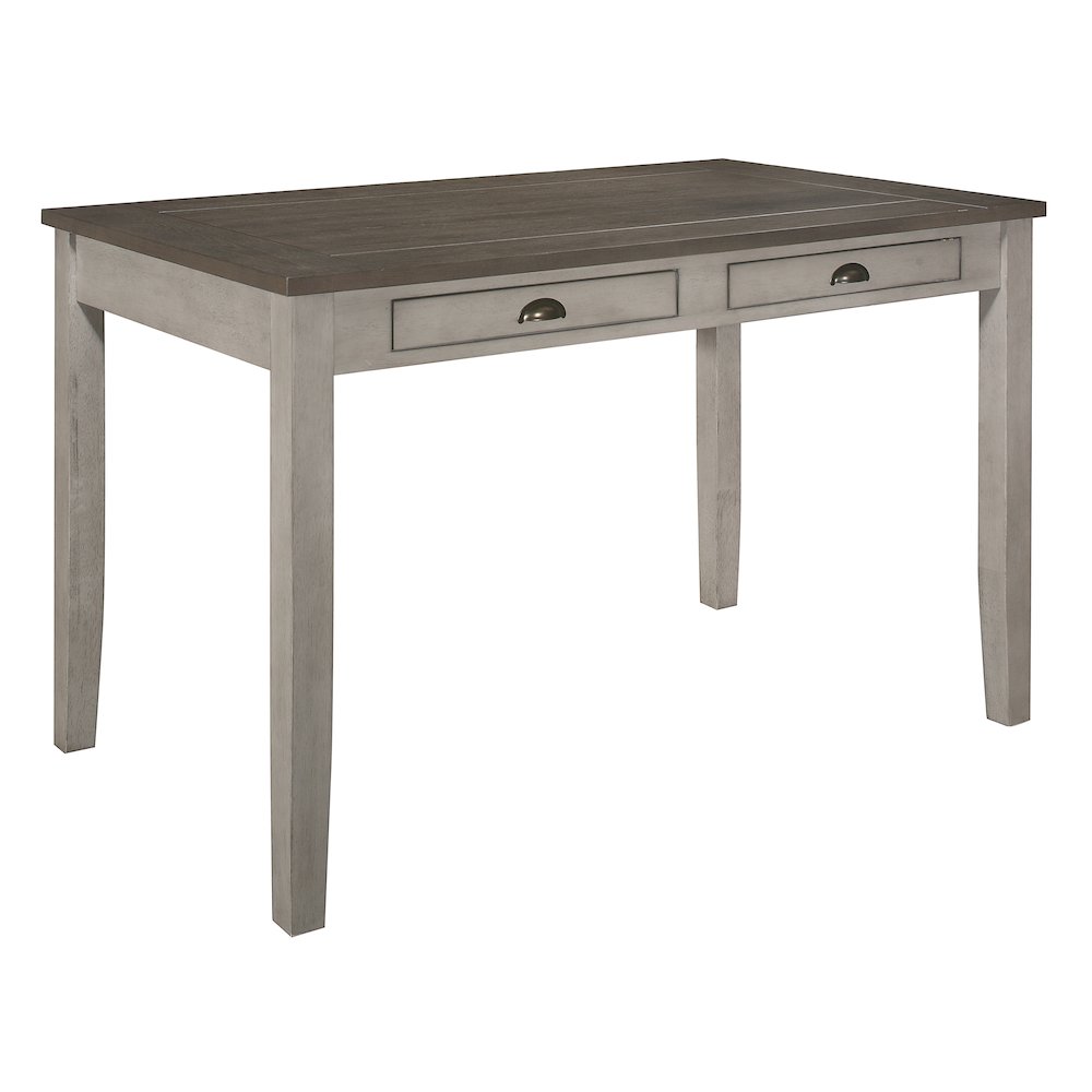 Brightleaf Wood Counter Height Table in Brown and Light Gray. Picture 1