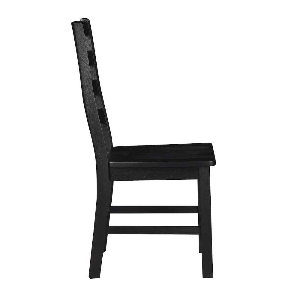 Redmond Wood Dining Room Side Chair, set of 2 in Black. Picture 5