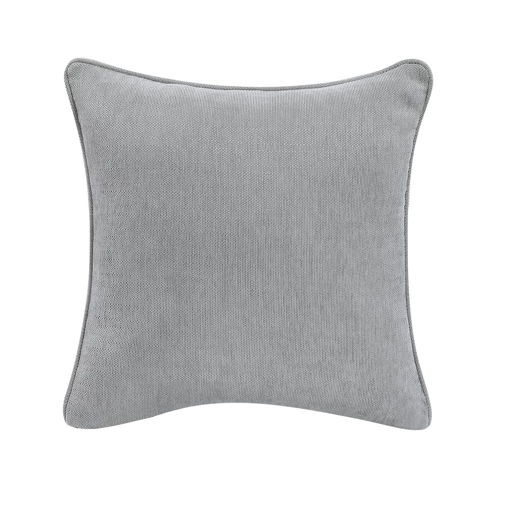 Hume Chenille 2pc Set: Sofa, Loveseat in Gray. Picture 14