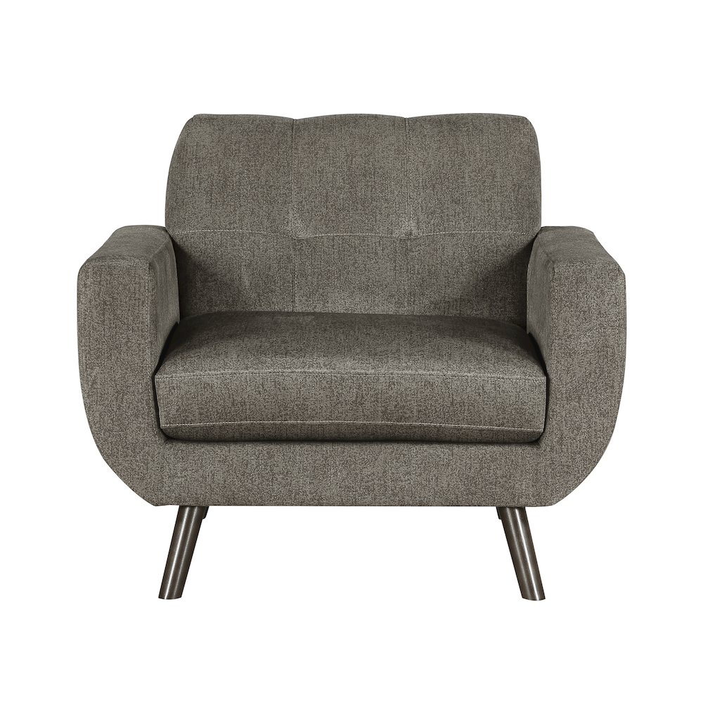 Janne Chenille Chair in Brown. Picture 4