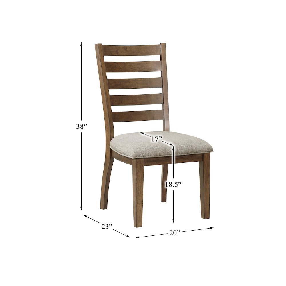 Tigard Textured Dining Room Side Chair, set of 2 in Beige. Picture 4