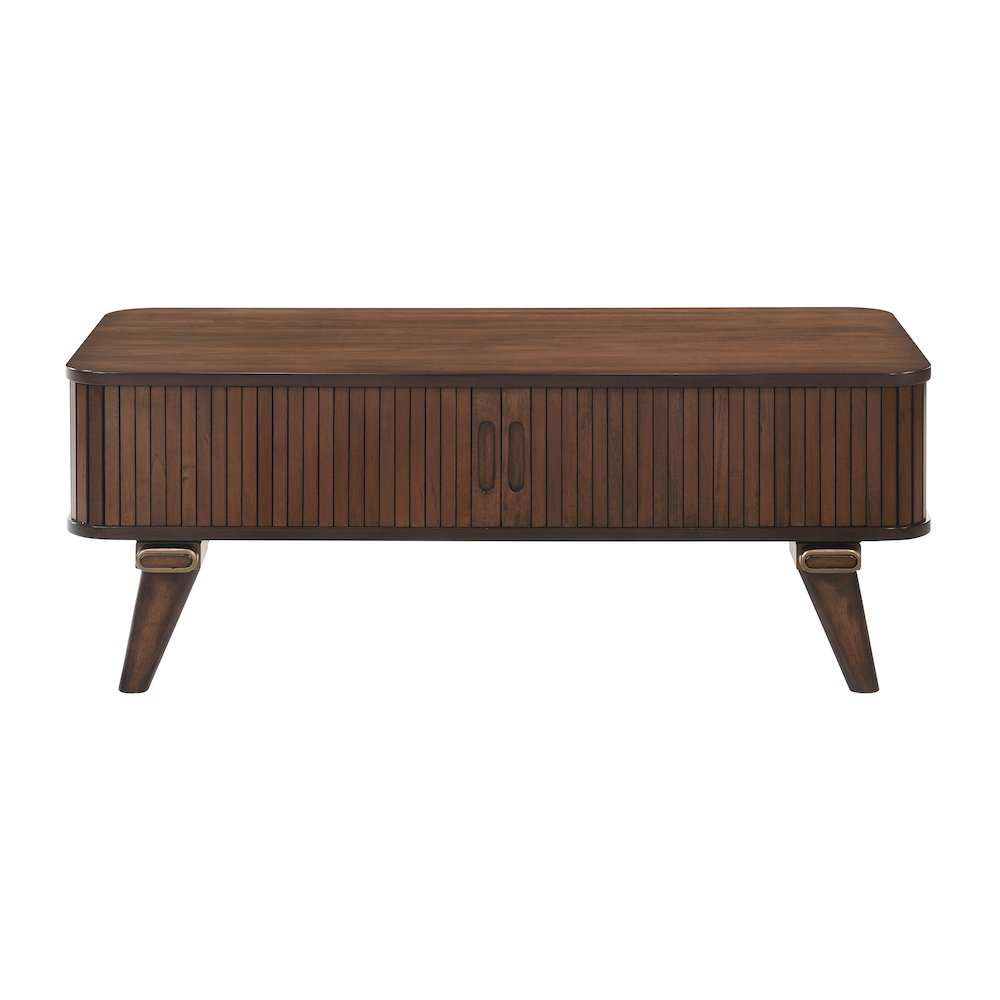 Monroe Asian Hardwood Cocktail Table in Mango. Picture 5