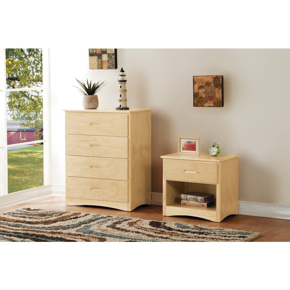 Bartly Pine Night Stand in Natural Pine. Picture 2