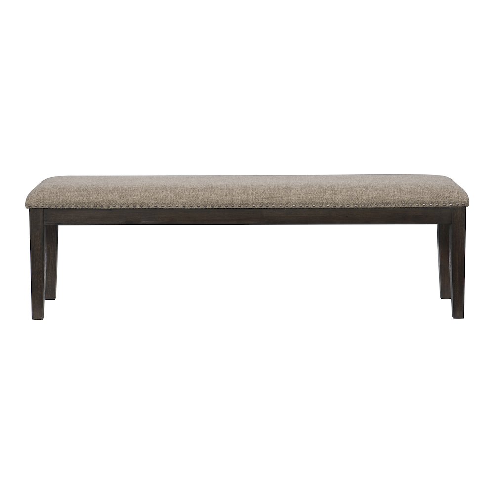 Southlake Textured Dining Room Bench in Brown. Picture 3