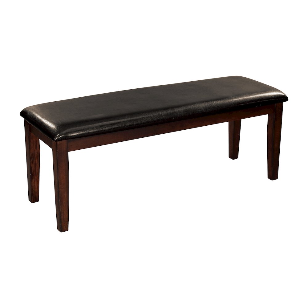 Mantello Wood Dining Room Bench in Dark brown. Picture 1