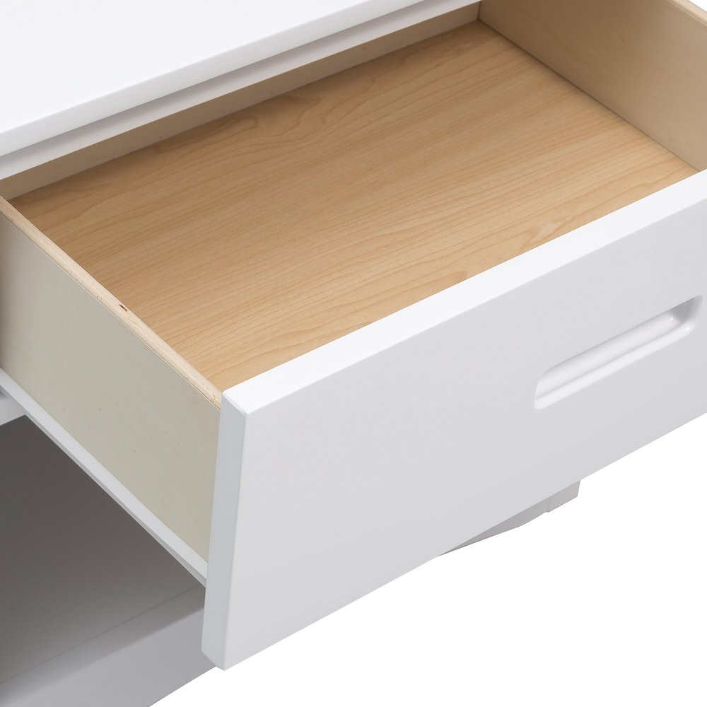 Galen Pine Night Stand in White. Picture 8