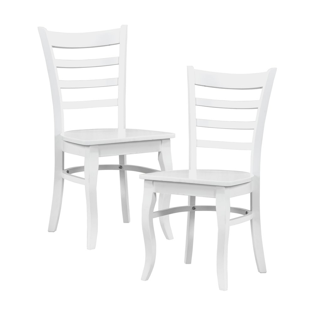 Bonnie Wood Dining Room Side Chair, set of 2 in White. Picture 1