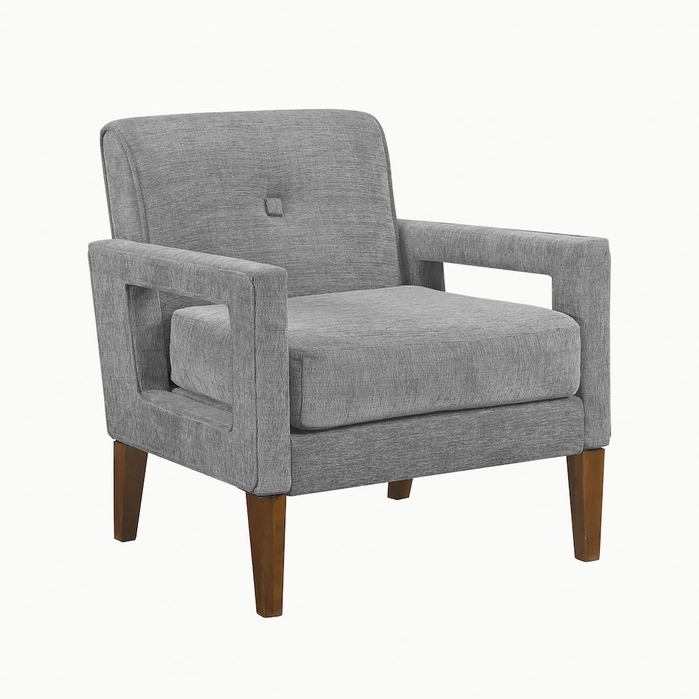 Belfort Chenille Chair in Gray. Picture 1