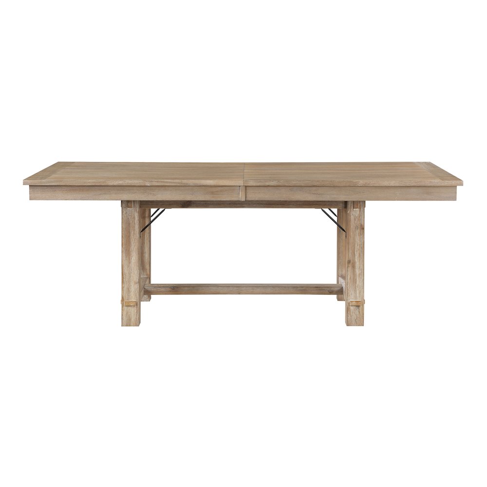 Aberdeen Wood Dining Room Table in Distressed light oak. Picture 3