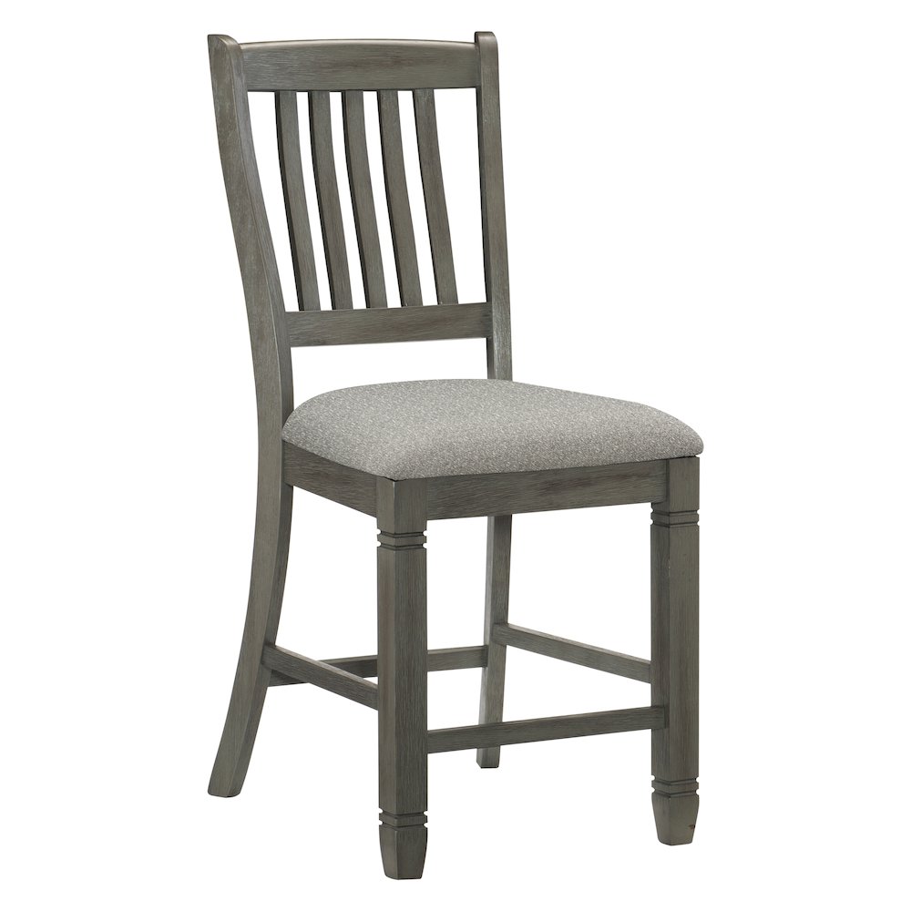 Granby Textured Counter Height Dining Chair, set of 2 in Gray. Picture 1