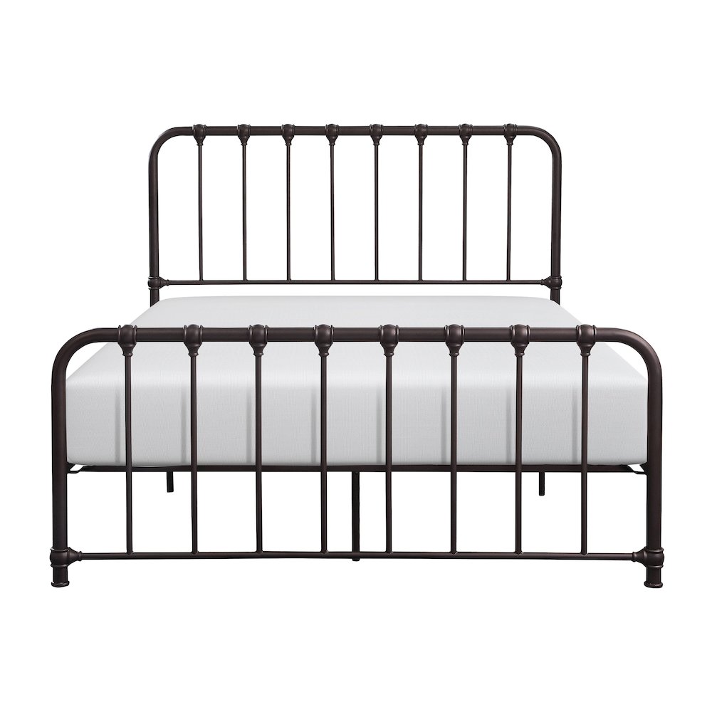 Bethany Metal Queen Platform Bed in Dark bronze. Picture 3