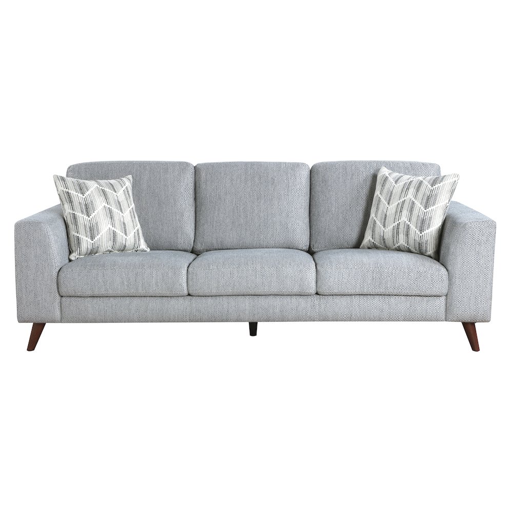 Broadway Chenille Sofa in Blue-Gray. Picture 5