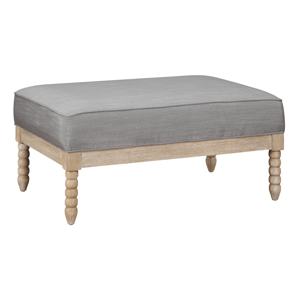Hampstead Textured Ottoman in Gray. Picture 1
