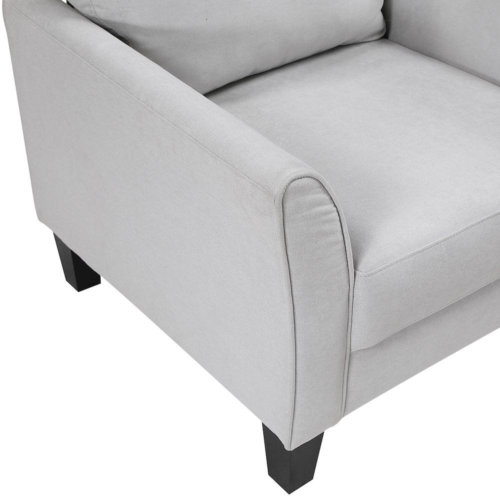 Aliana Textured Love Seat in Gray. Picture 8