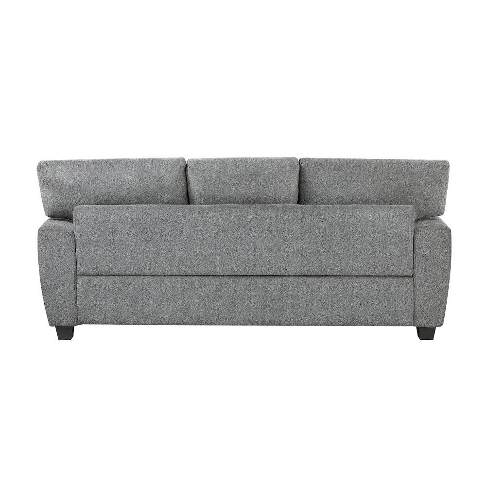 Isabel Chenille 3pc Set: Sofa, Loveseat, Chair in Dark Gray. Picture 7
